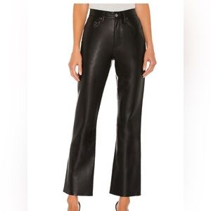 AGOLDE Recycled Leather Relaxed Boot Pant in Detox